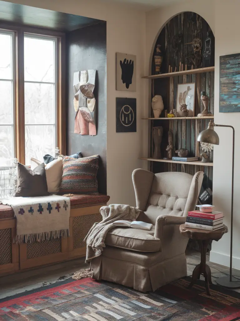 cozy eclectic living room