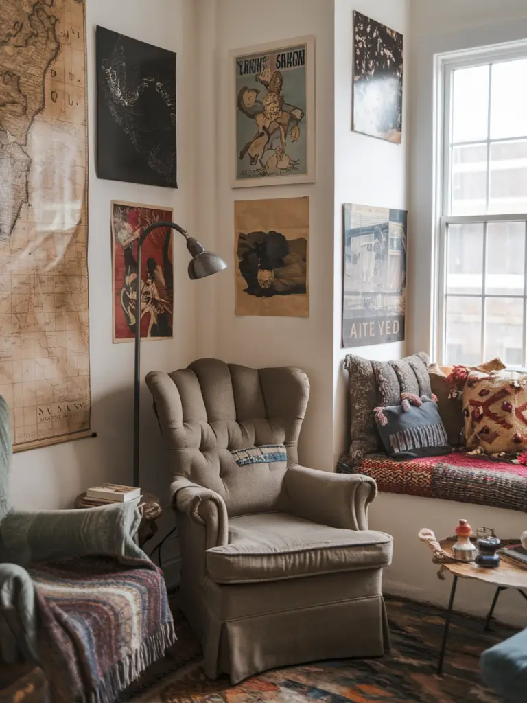 cozy eclectic living room