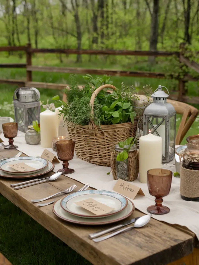 Rustic Spring Tablescape Ideas