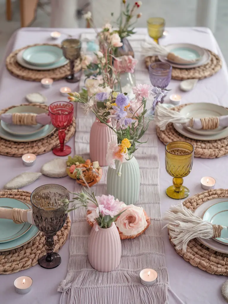 Boho Spring Tablescape Ideas