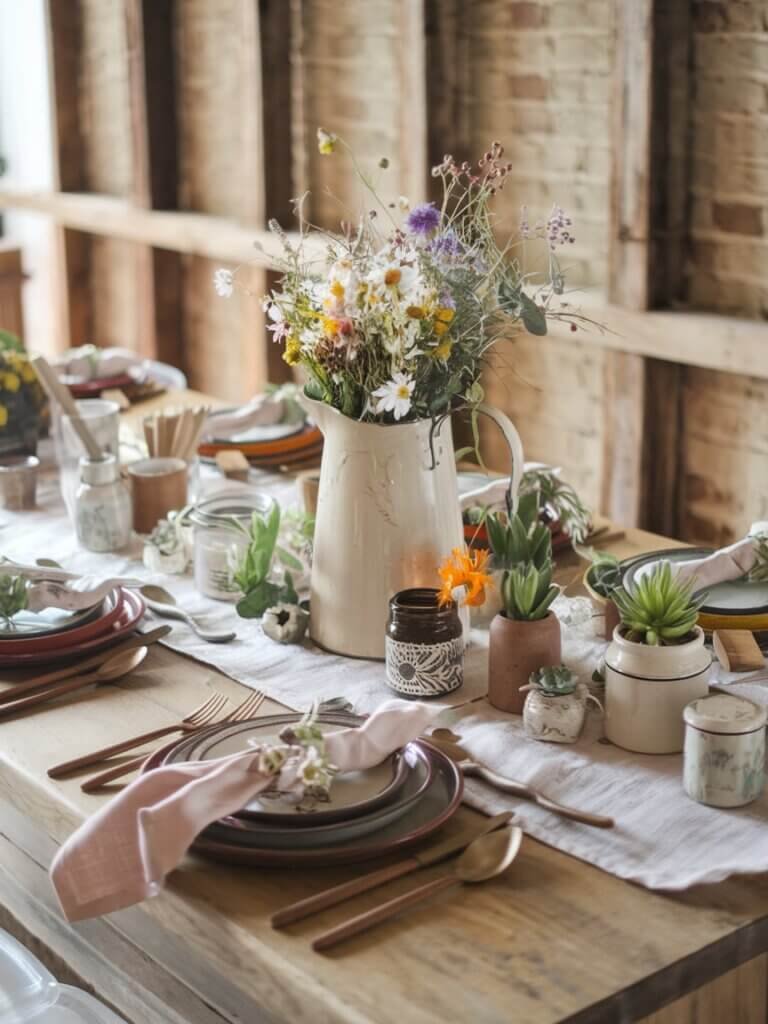 Farmhouse Spring Tablescape Ideas