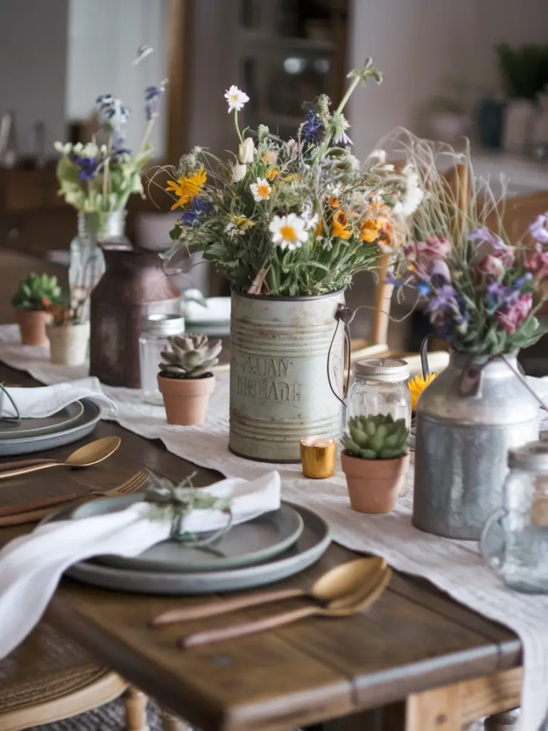 Farmhouse Spring Tablescape Ideas