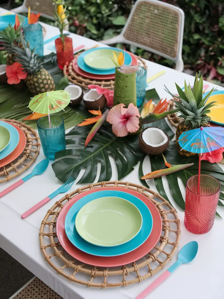 Tropical Spring Tablescape Ideas