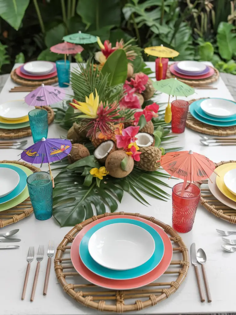 Tropical Spring Tablescape Ideas