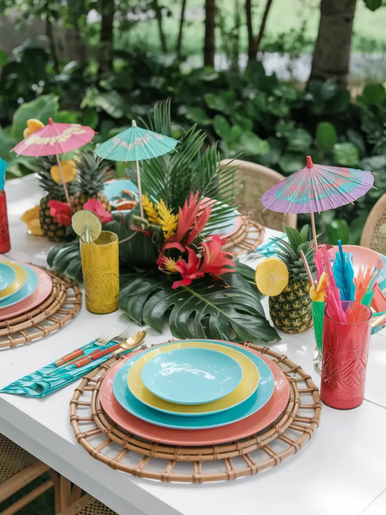 Tropical Spring Tablescape Ideas