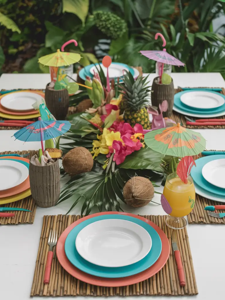 Tropical Spring Tablescape Ideas